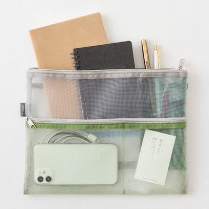 Pen and Tool Mesh Pouch / Midori DESIGNPHIL - bungu