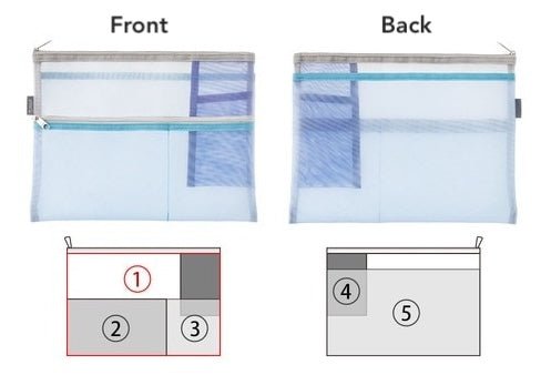 Pen and Tool Mesh Pouch / Midori DESIGNPHIL - bungu