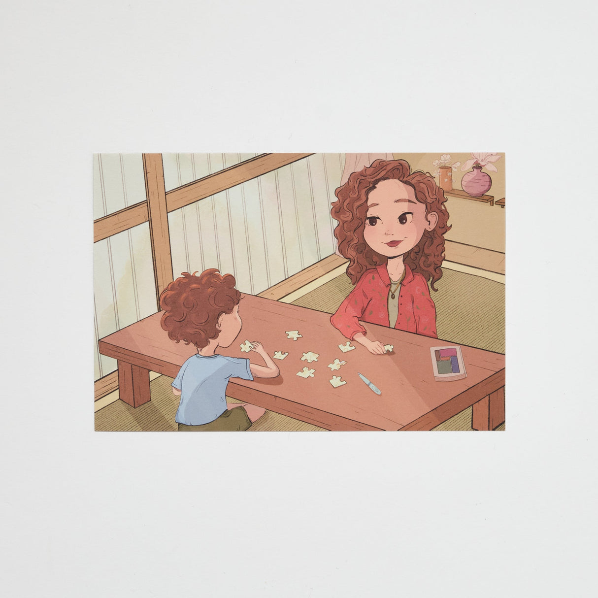 "Piece by Piece" Washi Postcard by Catherine / Bungu - bungu