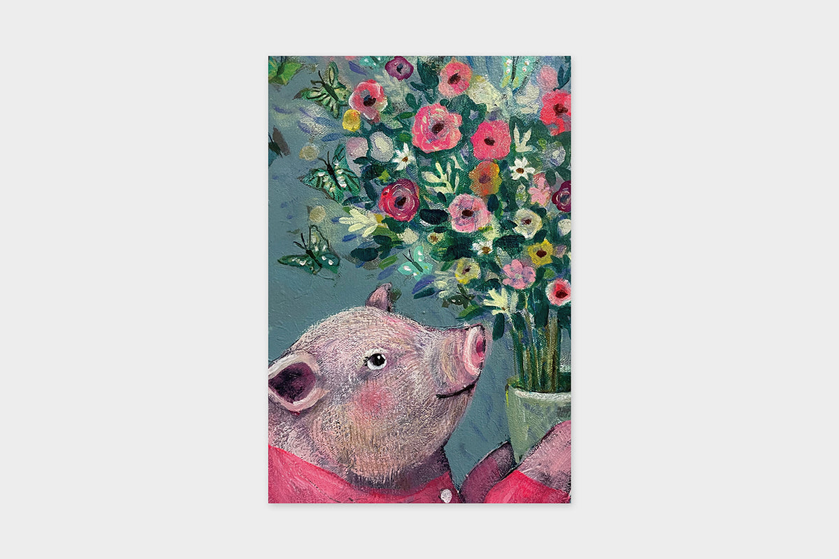 Art Touch Rumi Kawagoe Floral Pattern Postcards / TOUCH & FLOW