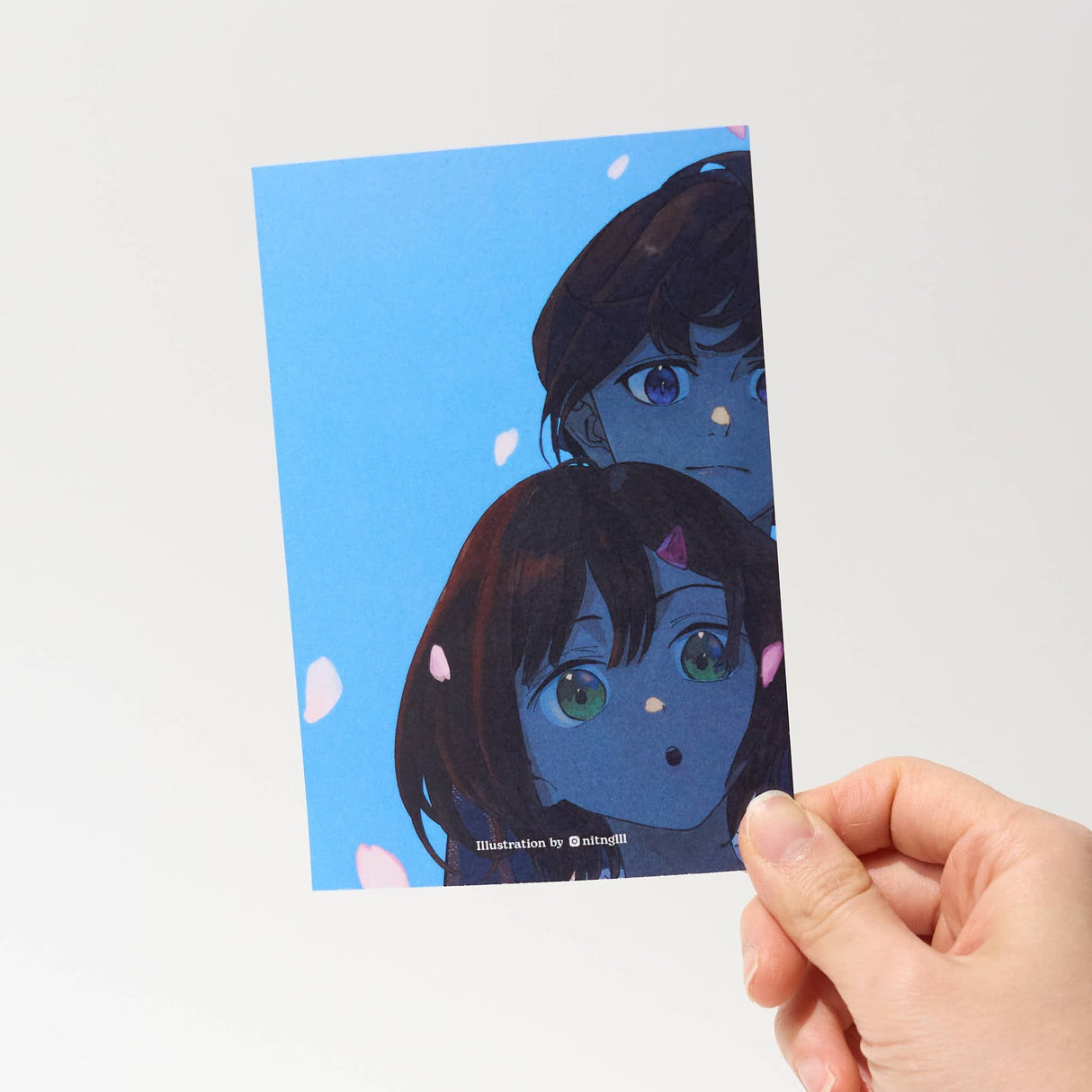 "Pink Rain" Postcard by Shingo / bungu - bungu