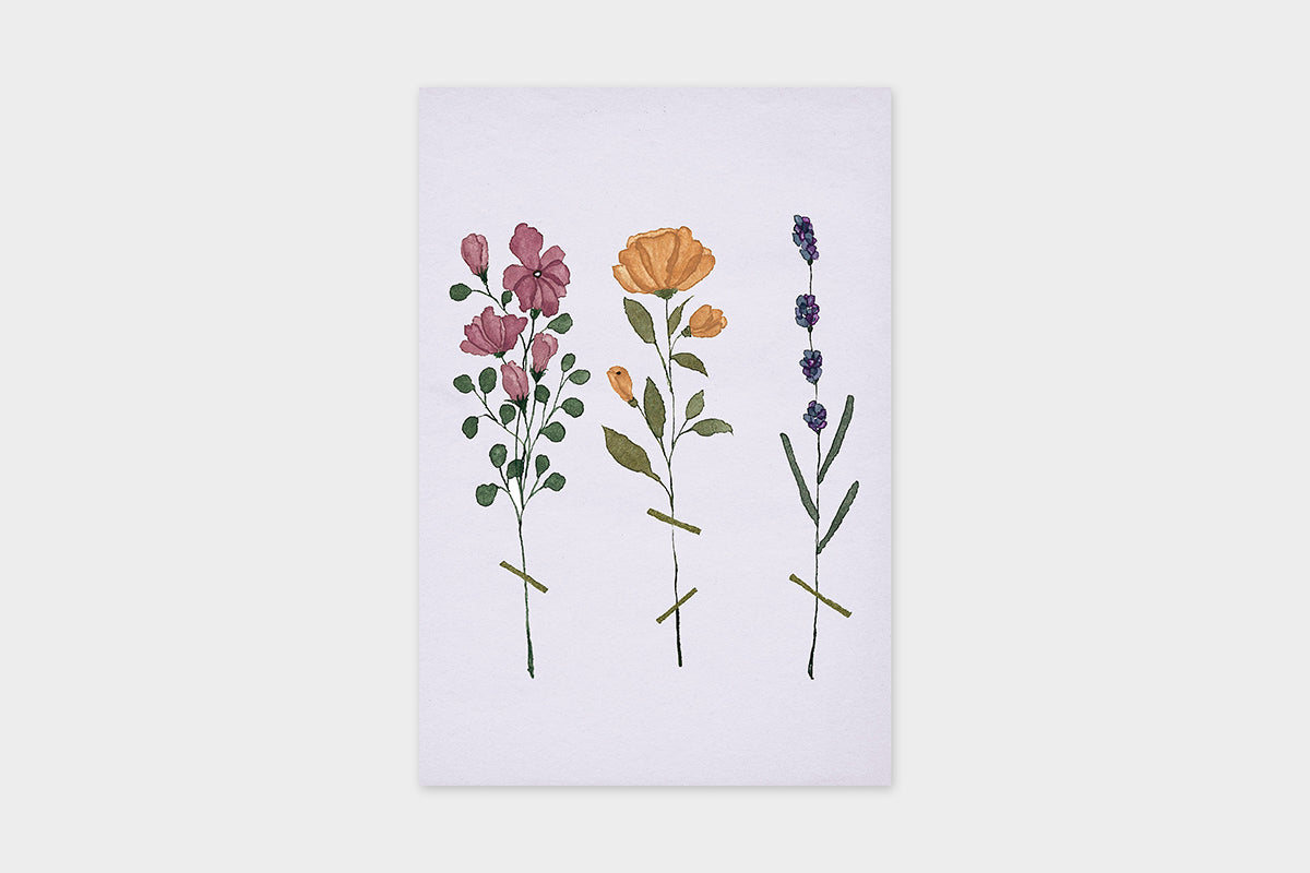 Art Touch pampeliska Floral Pattern Postcards / TOUCH & FLOW