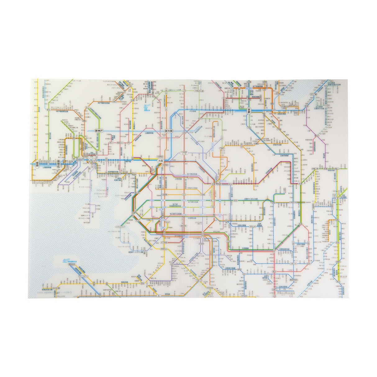 Railway Route Map Clear File Kansai Japanese / Tokyo Cartographic - bungu