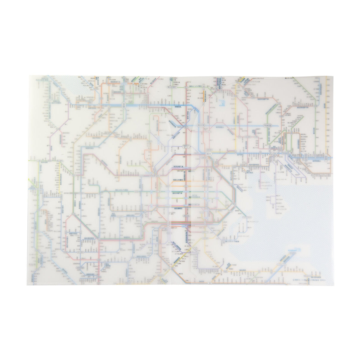 Railway Route Map Clear File Kansai Japanese / Tokyo Cartographic - bungu