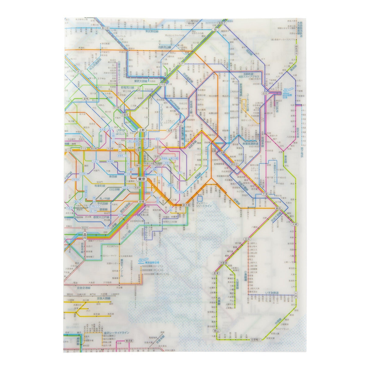 Railway Route Map Clear File Metropolitan Area / Tokyo Cartographic - bungu