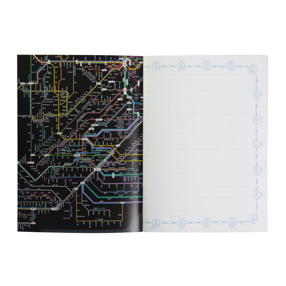 Railway Route Map Notebook A5 Tokyo Metropolitan Area / Tokyo Cartographic - bungu