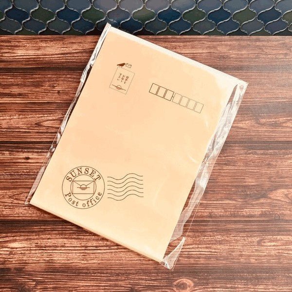 Retro Flat Paper Bags 10 - Pack / Kinokosya - bungu