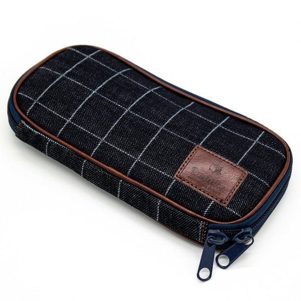 Round Zip Denim Pen Case / Luddite - bungu