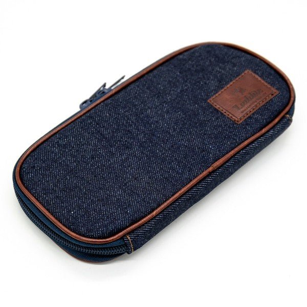 Round Zip Denim Pen Case / Luddite - bungu