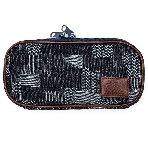 Round Zip Denim Pen Case / Luddite - bungu