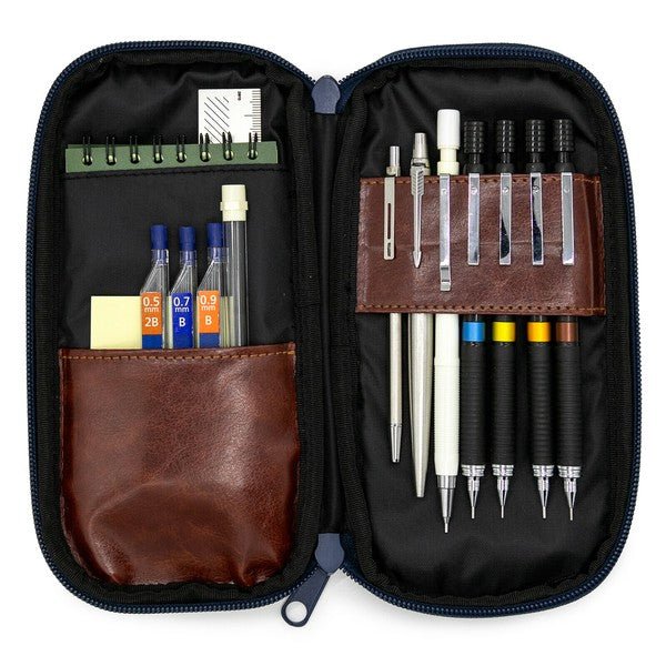 Round Zip Denim Pen Case / Luddite - bungu