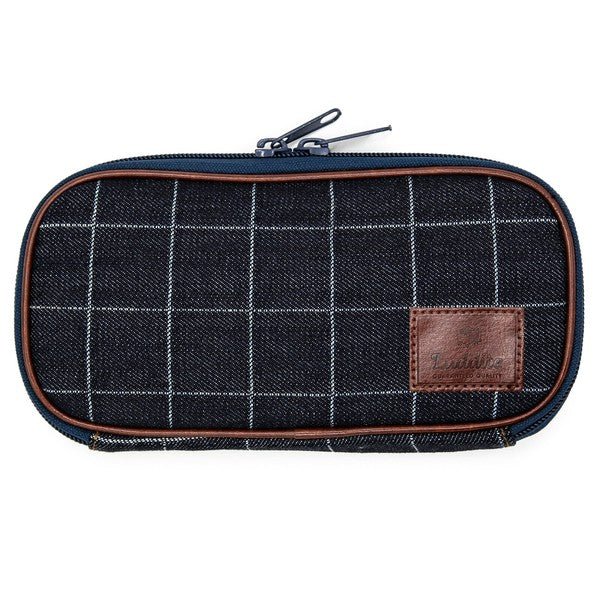 Round Zip Denim Pen Case / Luddite - bungu
