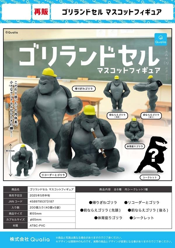 Schoolbag Gorilla Gacha Capsule - bungu