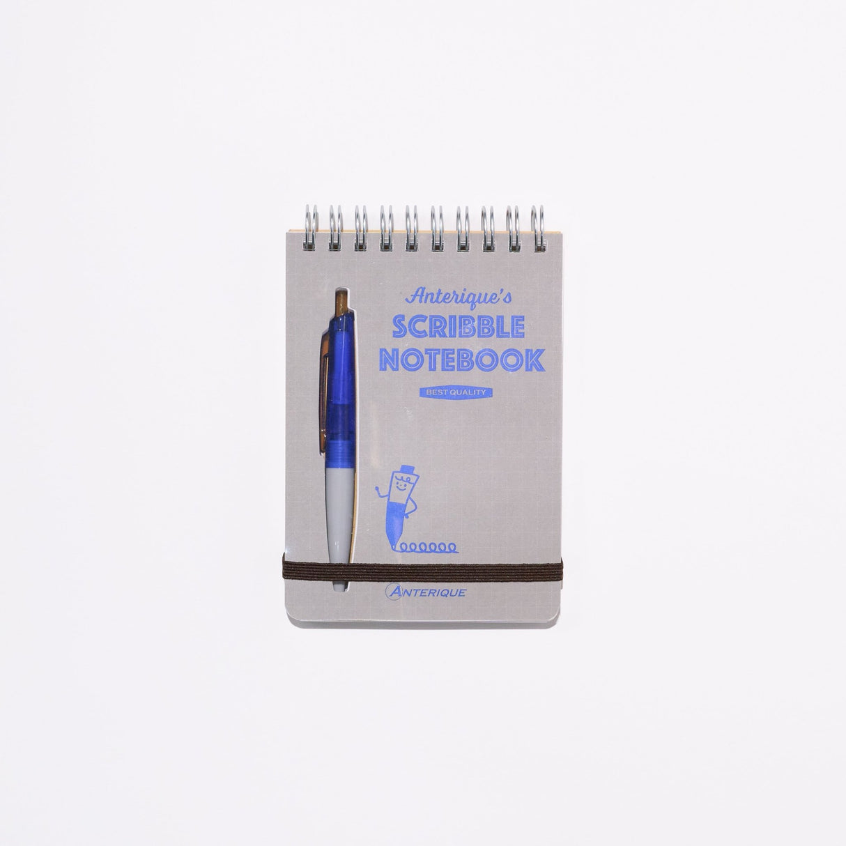 Scribble Notebook B7 White Premium Paper with Mini Ballpoint Pen / ANTERIQUE - bungu