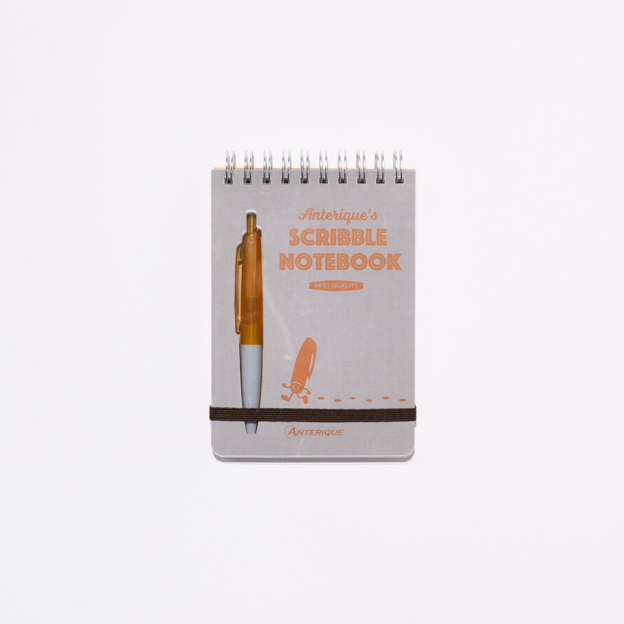 Scribble Notebook B7 White Premium Paper with Mini Ballpoint Pen / ANTERIQUE - bungu