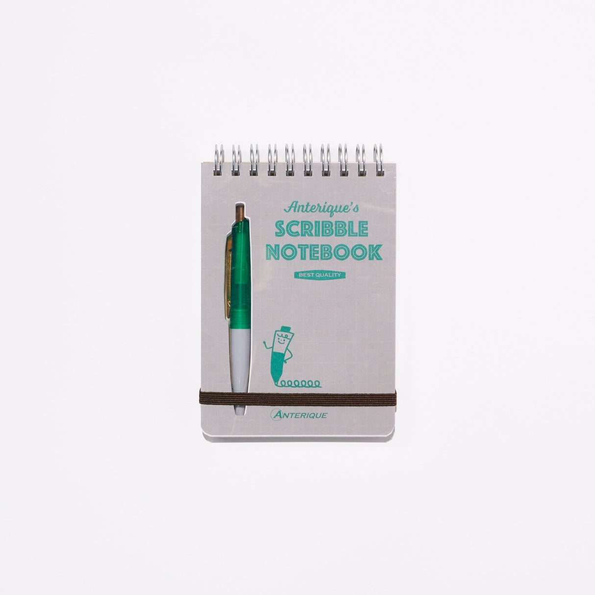 Scribble Notebook B7 White Premium Paper with Mini Ballpoint Pen / ANTERIQUE - bungu