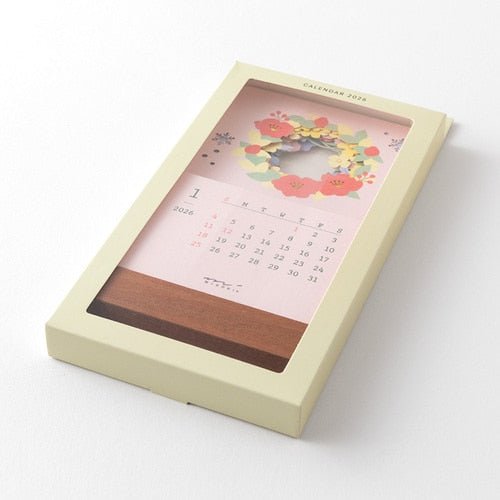 Seasonal Flowers Peek - a - Boo Calendar 2026 / MIDORI DESIGNPHIL - bungu
