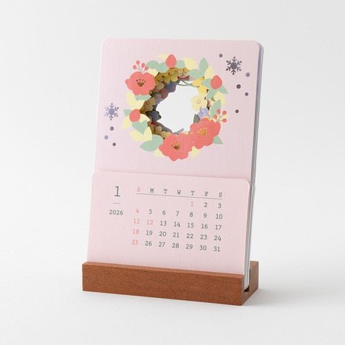 Seasonal Flowers Peek - a - Boo Calendar 2026 / MIDORI DESIGNPHIL - bungu