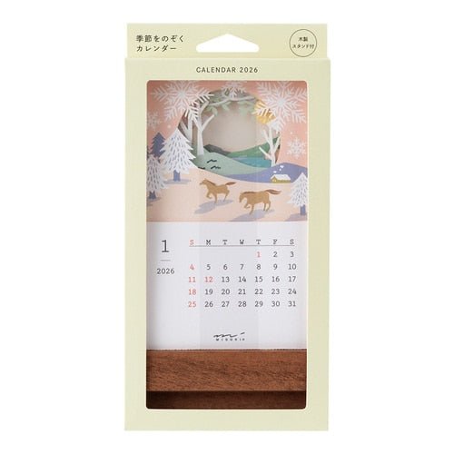 Seasonal Landscapes Peek - a - Boo Calendar 2026 / MIDORI DESIGNPHIL - bungu