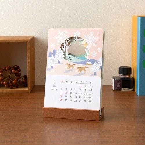 Seasonal Landscapes Peek - a - Boo Calendar 2026 / MIDORI DESIGNPHIL - bungu
