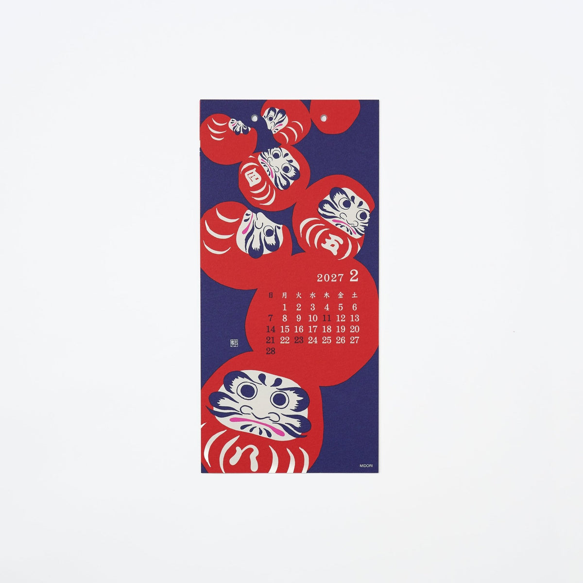 Seasonal Scenery Echizen Washi Paper Wall Calendar 2027 / MIDORI - bungu