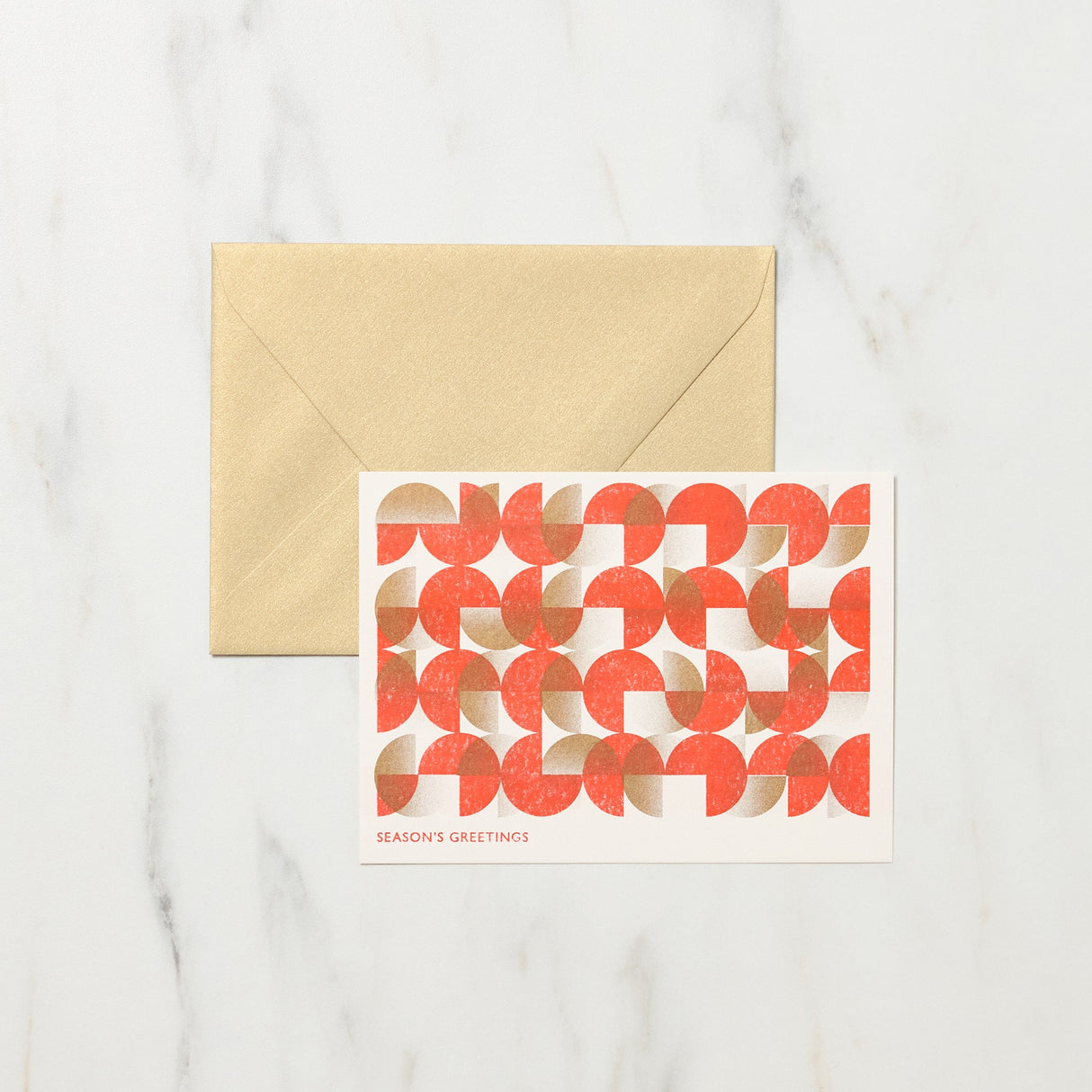 Season's Greetings Christmas Card / Letterpress Letters - bungu