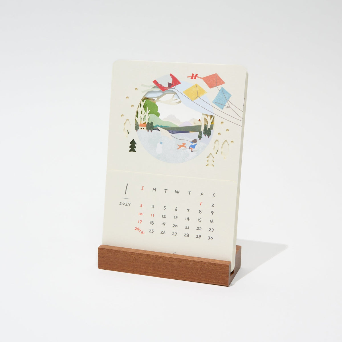 Seasons Peeping Desk Calendar 2027 / MIDORI - bungu