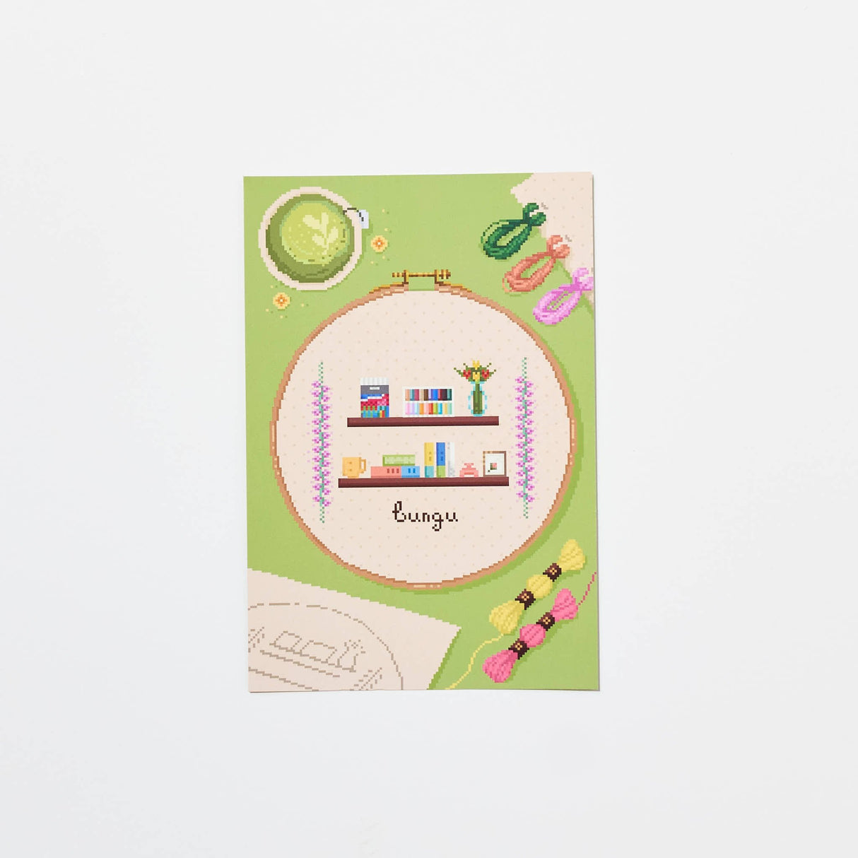 "Sew Matcha To Do" Postcard by Angelyn / bungu - bungu
