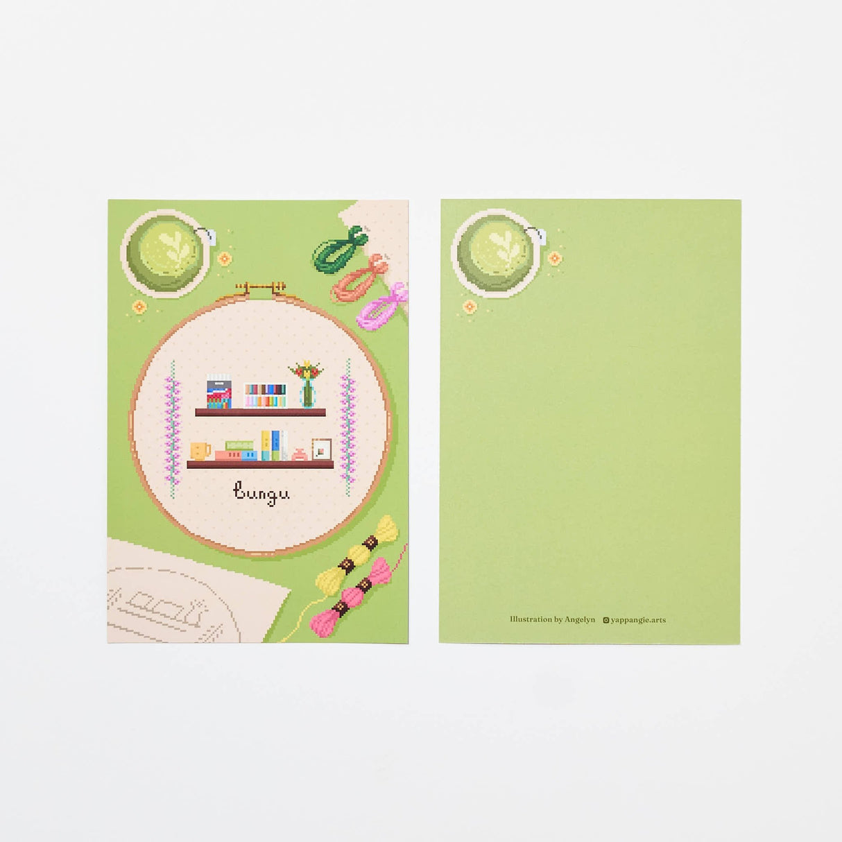 "Sew Matcha To Do" Postcard by Angelyn / bungu - bungu