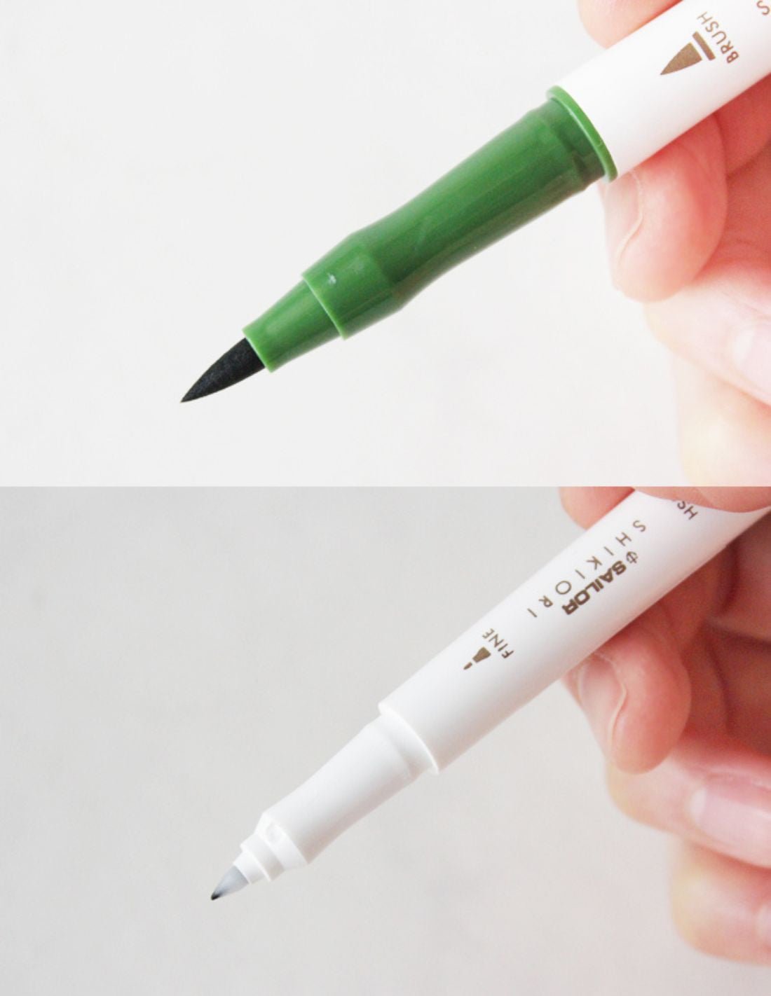 Shikiori Brush and Fine Dual - Tip Marker 5 Color Set / Sailor - bungu
