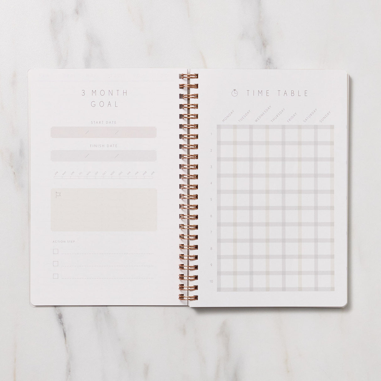 STUDY PLANNER DIARY A5 Ring Type Notebook / Iroha - bungu