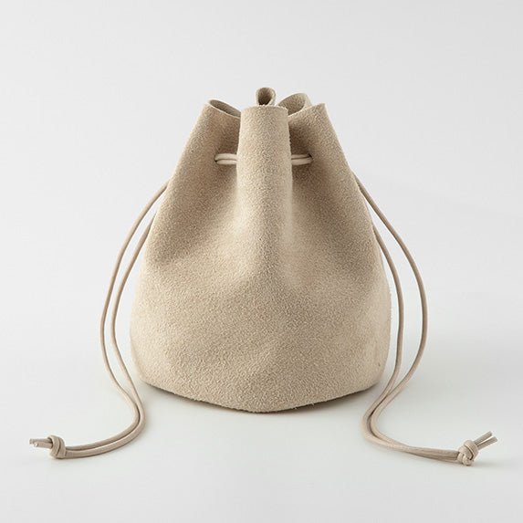 Suede Drawstring Bag / TOUCH & FLOW - bungu