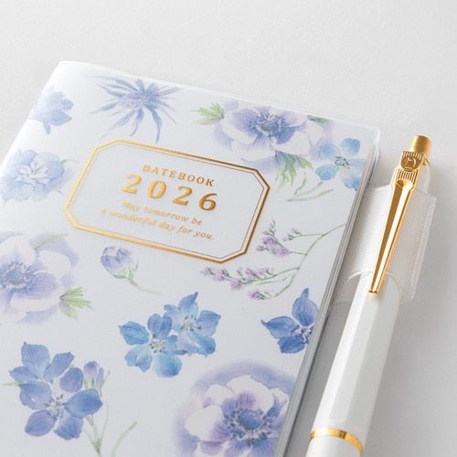 Takako Kuroiwa Country Time Floral Print Pocket Diary 2026 / Midori DESIGNPHIL - bungu