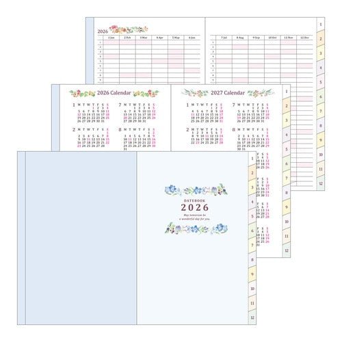 Takako Kuroiwa Country Time Floral Print Pocket Diary 2026 / Midori DESIGNPHIL - bungu