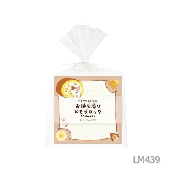Take-Home Memo Block Okashi na Doubutsu Kobo / Furukawashiko - bungu