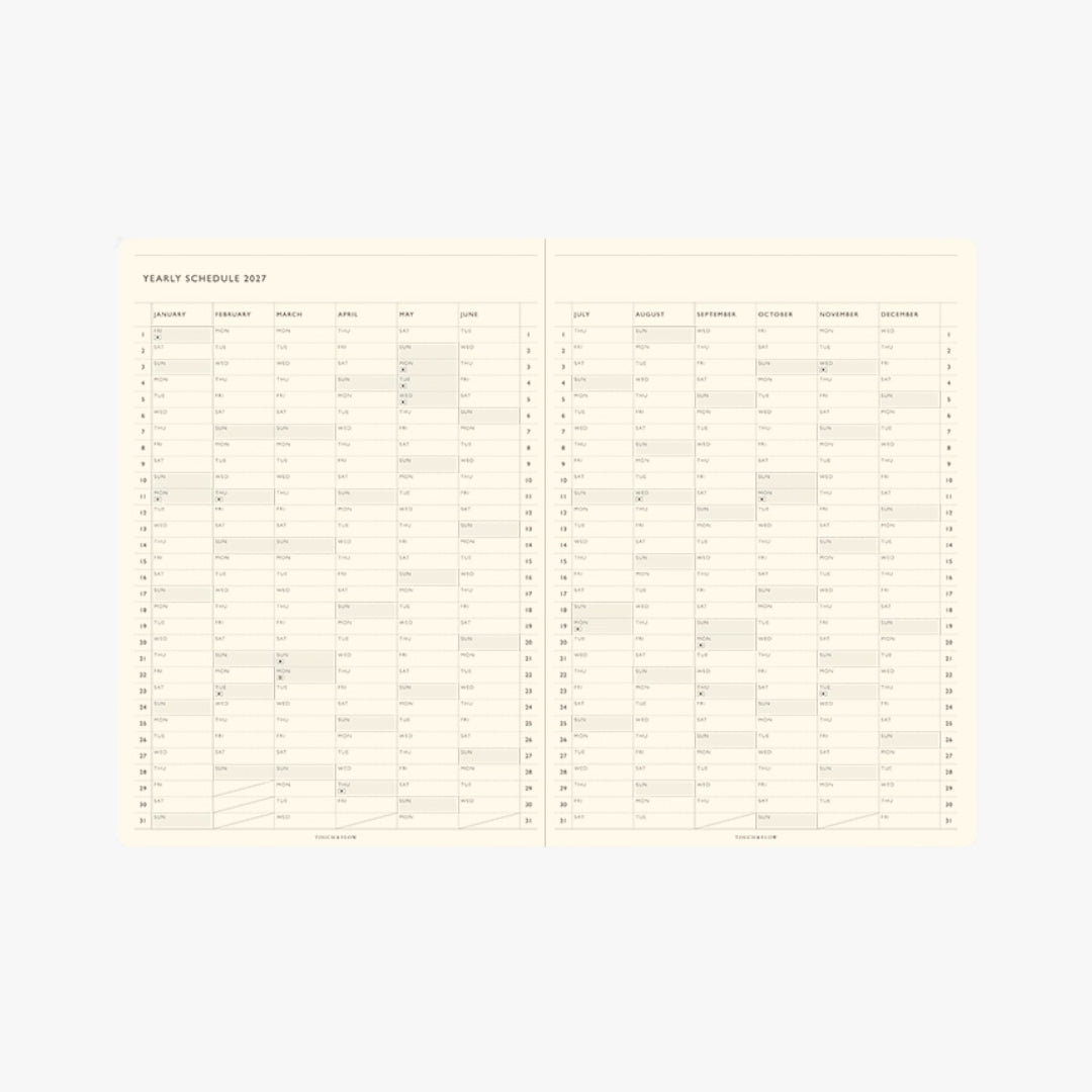 TODAY Monthly Block Planner 2027 / TOUCH & FLOW - bungu
