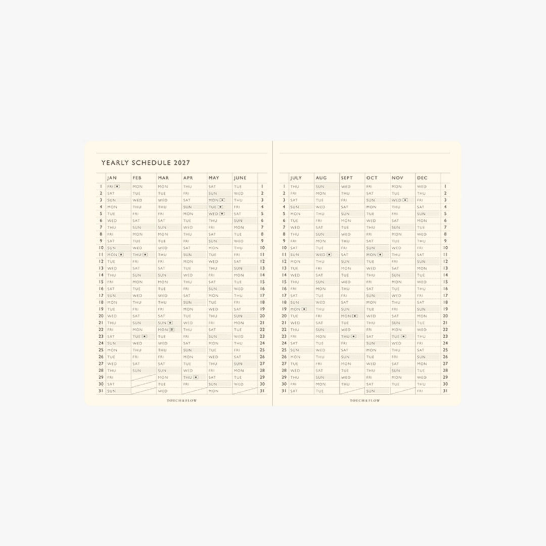 TODAY Monthly Block Planner 2027 / TOUCH & FLOW - bungu