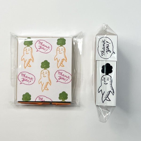Tottoko Carrot Wood Stamp Set / Morita Inbou - bungu