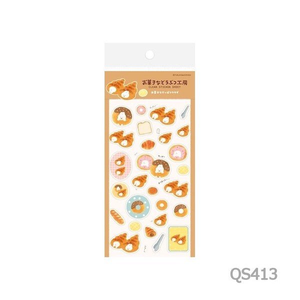 Transparent Sticker Sheet Okashi na Doubutsu Kobo / Furukawashiko - bungu
