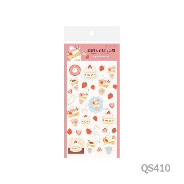Transparent Sticker Sheet Okashi na Doubutsu Kobo / Furukawashiko - bungu