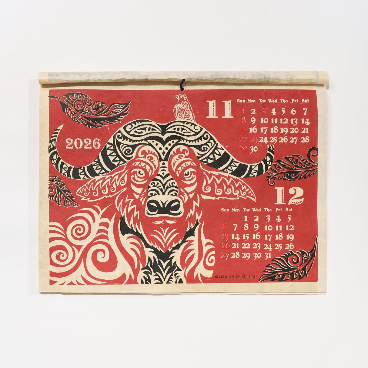Tribal Animals Calendar 2026 Designed by Amina / Amina Collection Co., Ltd. - bungu
