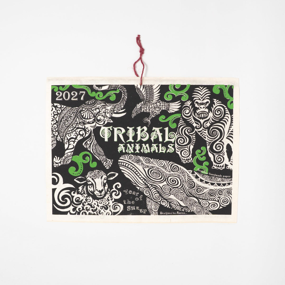 Tribal Animals Wall Calendar 2027 / Amina Collection Co., Ltd. - bungu