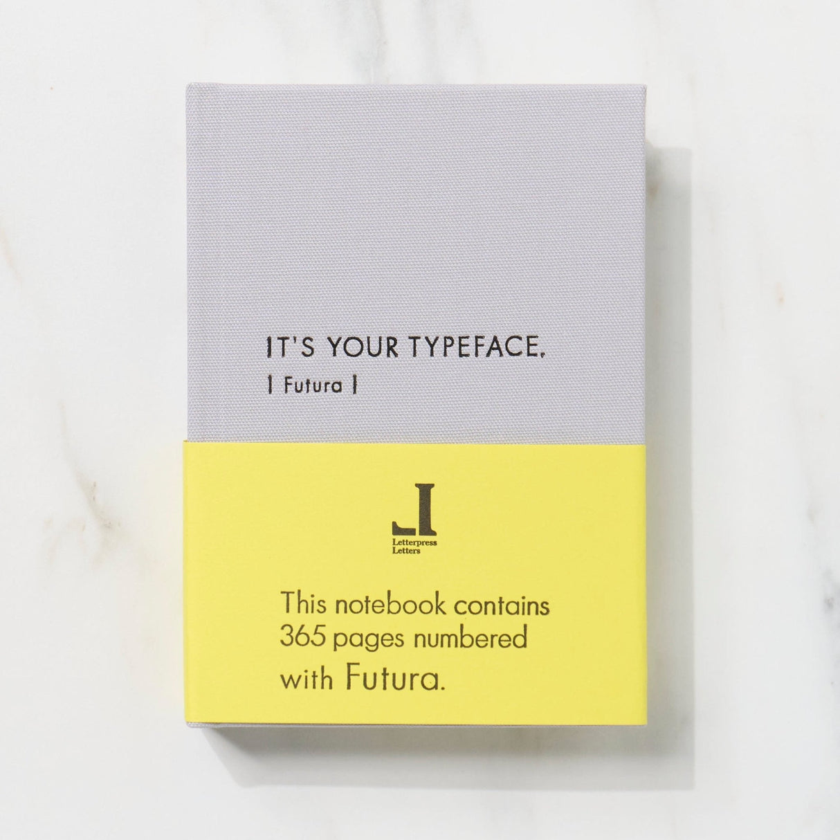 TYPEFACE NOTEBOOK A6 Size 365 Page Notebook - Futura / Letterpress Letters - bungu