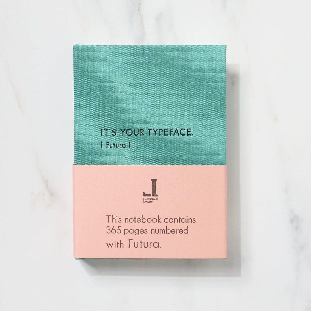 TYPEFACE NOTEBOOK A6 Size 365 Page Notebook - Futura / Letterpress Letters - bungu