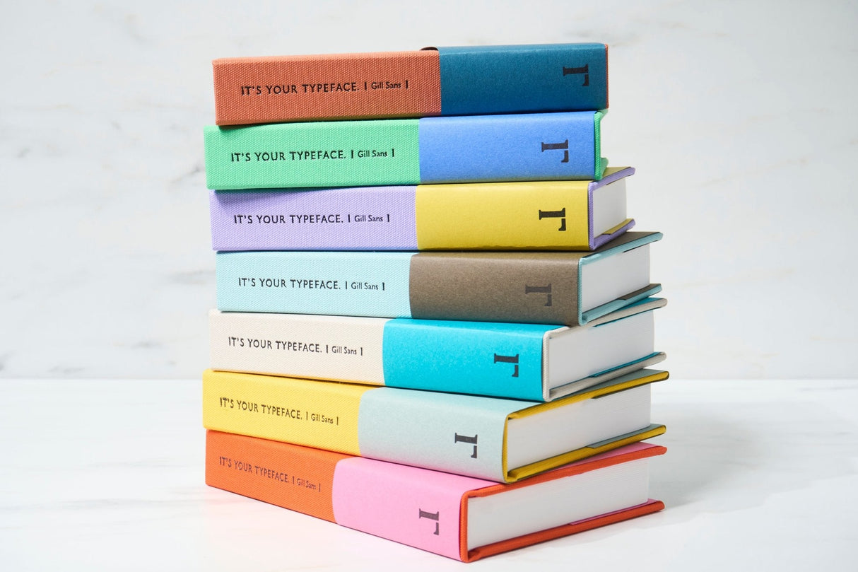 TYPEFACE NOTEBOOK A6 Size 365 Page Notebook - Gill Sans / Letterpress Letters - bungu