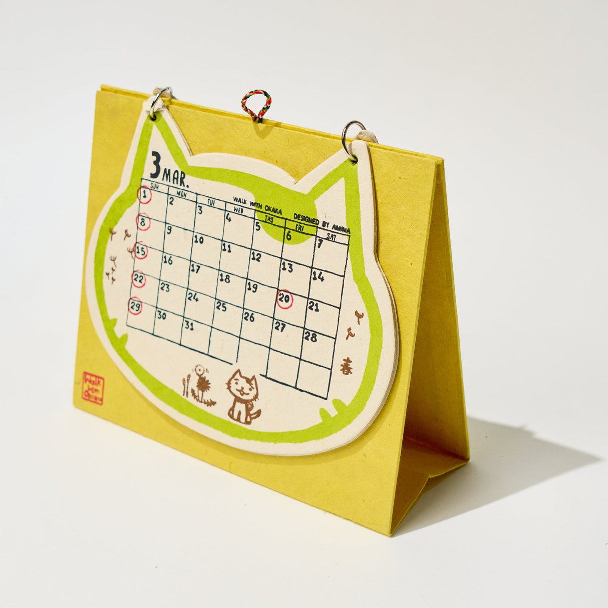 Walk with Okaka Desk Calendar 2026 Designed by Amina / Amina Collection Co., Ltd. - bungu