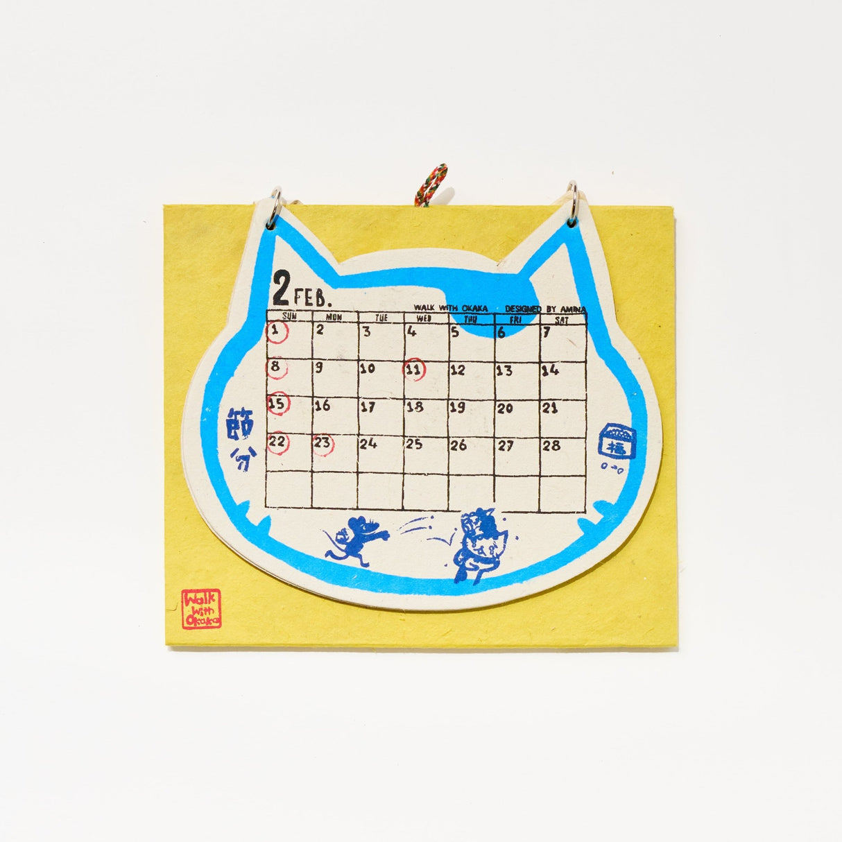 Walk with Okaka Desk Calendar 2026 Designed by Amina / Amina Collection Co., Ltd. - bungu