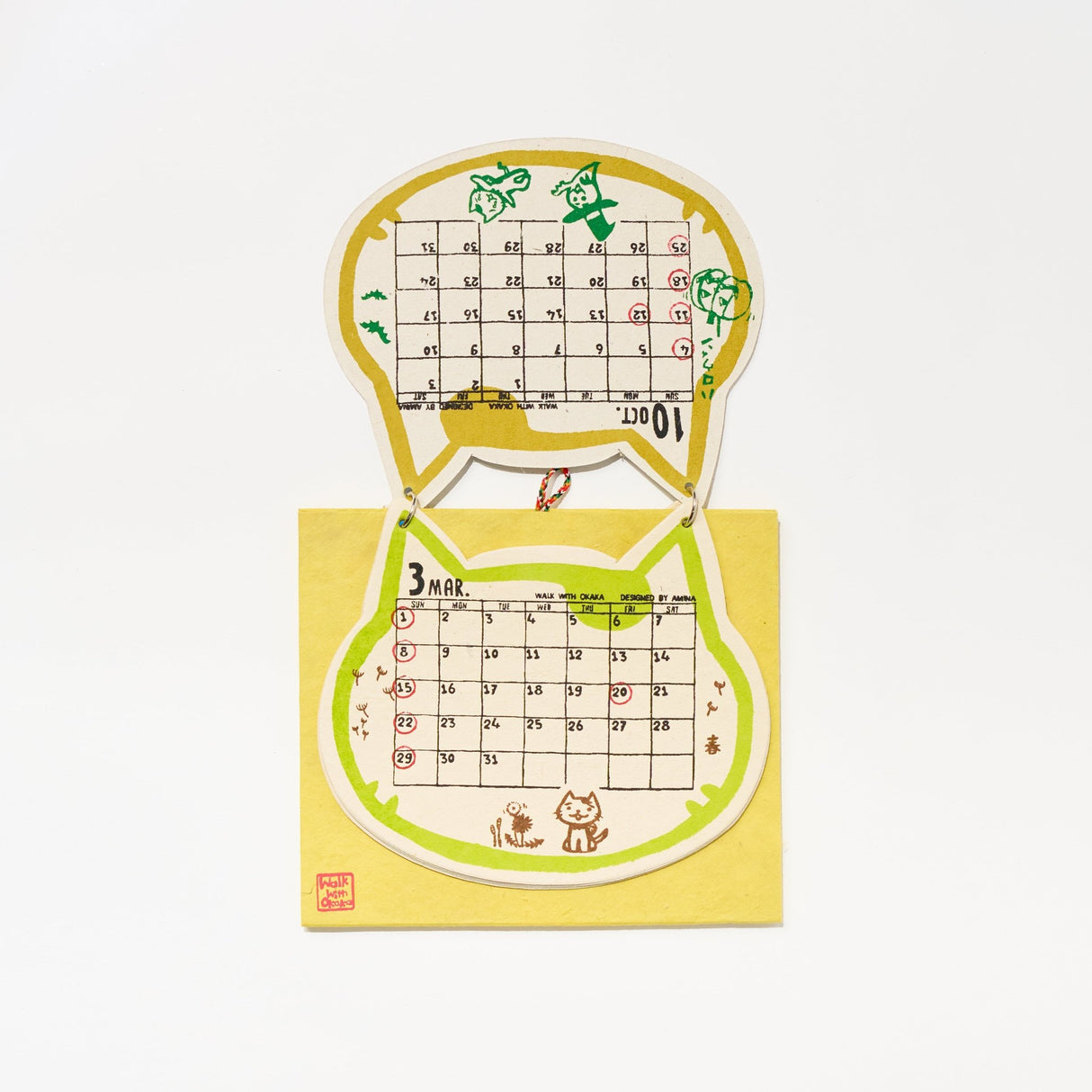 Walk with Okaka Desk Calendar 2026 Designed by Amina / Amina Collection Co., Ltd. - bungu