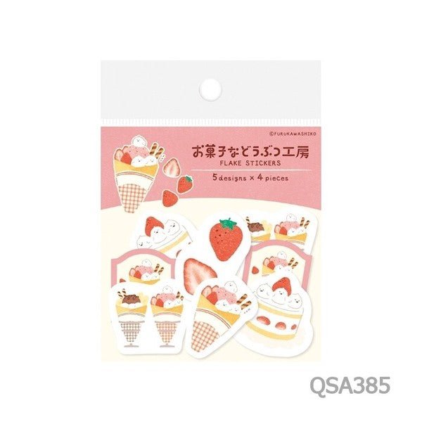 Washi Flake Stickers Okashi na Doubutsu Kobo / Furukawashiko - bungu
