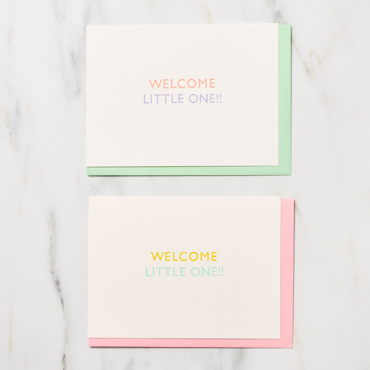 "Welcome Little One!!" Greeting Cards / Letterpress Letters - bungu